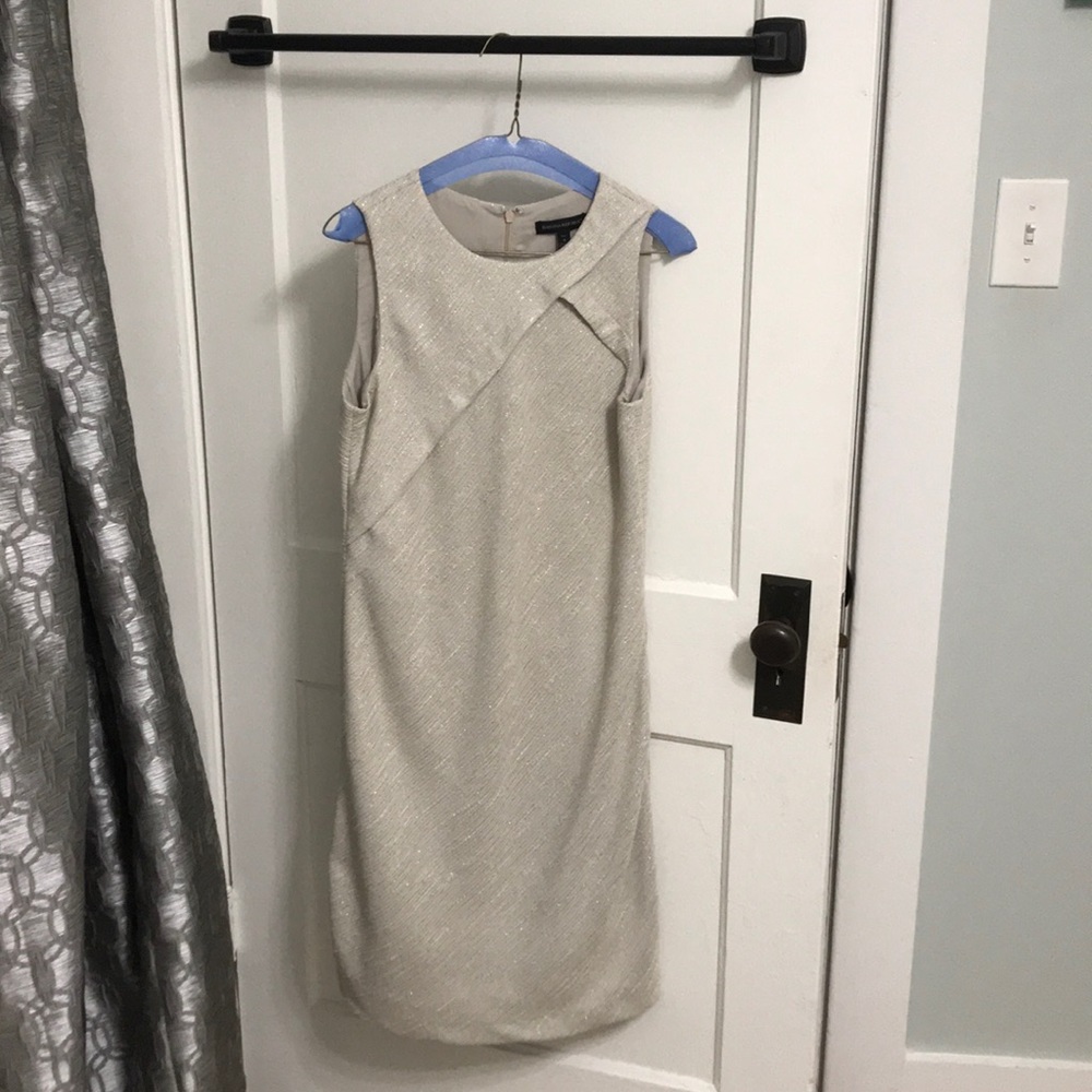 Classic Sleeveless Tweed Sheath Dress